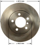 Disc Brake Rotor for 2011-2016 Mini (Cooper Countryman, Cooper Paceman) PRT6162 - front view