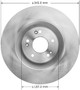 Disc Brake Rotor for 2011-2017 Hyundai/Kia/Genesis (Equus, Genesis, K900, G80) PRT6095 - front view