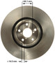 Disc Brake Rotor for 2009-2020 Lexus (IS350, GS450h, GS350, GS460) PRT6144 - back view