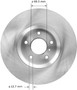 Disc Brake Rotor for 2006-2014 INFINITI (FX35, FX45, FX37, QX70) PRT5950 - back view