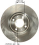 Disc Brake Rotor for 2012-2017 Hyundai/Kia (Accent, Rio) PRT6146 - back view