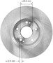 Disc Brake Rotor for 2010-2013 Hyundai/Kia (Santa Fe, Sorento) PRT6036 - back view