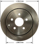 Disc Brake Rotor for 2008-2017 Pontiac/Chevrolet (G8, Caprice, SS) PRT6169 - front view