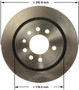 Disc Brake Rotor for 2008-2011 Saab (9-3, 9-3X) PRT6153 - front view