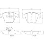 PRIME Ceramic Brake Pad Set for 2007-2015 BMW (328i, 328xi, 328i xDrive, X1) P06055N - diagram