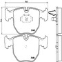 PRIME Low-Met Brake Pad Set for 1995-2006 BMW (530i, 540i, 740i, 740iL) P06021 - diagram