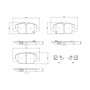 PRIME Ceramic Brake Pad Set for 2020-2024 Cadillac/GMC/Chevrolet (XT4, Terrain, Equinox, Envision) P10099N - diagram