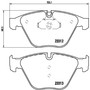 PRIME Low-Met Brake Pad Set for 2004-2010 BMW (525i, 530i, 645Ci, 650i) P06054 - diagram