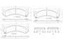 PRIME Ceramic Brake Pad Set for 1999-2017 Cadillac/Chevrolet/GMC (DeVille, Avalanche 2500, Express 3500, Express 2500) P10026N - top view