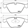 PRIME Low-Met Brake Pad Set for 2007-2015 BMW (328i, 328xi, 328i xDrive, X1) P06055 - diagram