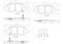 PRIME Ceramic Brake Pad Set for 2005-2009 Buick/Chevrolet/Pontiac (Terraza, Uplander, Montana, Relay) P10035N - diagram