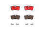 PRIME Ceramic Brake Pad Set for 2001-2019 Ford (Focus, Fiesta) P24047N - front view