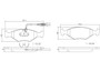 PRIME Ceramic Brake Pad Set for 1987-1993 Volkswagen (Fox) P23039N - diagram