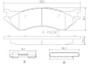 PRIME Ceramic Brake Pad Set for 2001-2002 Dodge (Ram 2500, Ram 3500) P18016N - diagram