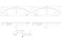 PRIME Ceramic Brake Pad Set for 2006-2020 Dodge/Chrysler (Charger, Magnum, Caliber, Challenger) P23149N - diagram