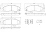 PRIME Ceramic Brake Pad Set for 1997-2004 Ford/Lincoln (F-150, Blackwood, F-150 Heritage) P24102N - diagram
