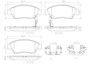 PRIME Ceramic Brake Pad Set for 1993-2014 Acura/Honda (RSX, Civic, Civic del Sol, Fit) P28023N - diagram
