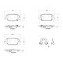PRIME Ceramic Brake Pad Set for 2019-2025 Hyundai/Kia (Santa Fe, Telluride, Palisade) P30118N - diagram