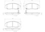 PRIME Ceramic Brake Pad Set for 2003-2007 Honda (Accord) P28047N - diagram