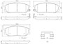 PRIME Ceramic Brake Pad Set for 2003-2009 Kia (Sorento) P30050N - diagram