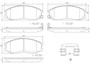 PRIME Ceramic Brake Pad Set for 2001-2006 Hyundai/Kia (Santa Fe, XG300, XG350, Sedona) P30013N - diagram