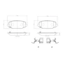 PRIME Ceramic Brake Pad Set for 2021-2025 Jeep (Grand Cherokee L, Grand Cherokee) P37030N - diagram