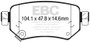 EBC 2016+ Mazda 6 2.5L Redstuff Rear Brake Pads