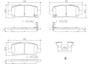 PRIME Ceramic Brake Pad Set for 2004-2016 Pontiac/Buick/Chevrolet (Grand Prix, LaCrosse, Impala, Impala Limited) P37014N - diagram