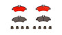 PRIME Ceramic Brake Pad Set for 2007-2018 Dodge/Mercedes-Benz (Sprinter 2500) P50084N - front view
