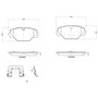 PRIME Low-Met Brake Pad Set for 2022-2025 Land Rover (Range Rover, Range Rover Sport) P44032 - diagram