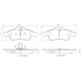 PRIME Ceramic Brake Pad Set for 2003-2006 Dodge (Sprinter 2500, Sprinter 3500) P50029N - diagram