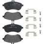 PRIME Low-Met Brake Pad Set for 2008-2015 Mercedes-Benz (C300, C250, SLK250) P50067 - kit contents