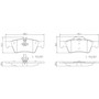 PRIME Ceramic Brake Pad Set for 2003-2018 Mercedes-Benz (CL500, E320, E500, S430) P50052N - diagram