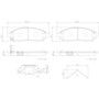 PRIME Ceramic Brake Pad Set for 2005-2020 Nissan/Suzuki (Pathfinder, Xterra, Frontier, Equator) P56059N - diagram