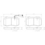 PRIME Ceramic Brake Pad Set for 1999-2012 Mercedes-Benz (C230, C240, CL500, C320) P50041N - diagram
