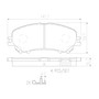 PRIME Ceramic Brake Pad Set for 2014-2021 Nissan (Rogue, Rogue Sport, Qashqai) P56099N - diagram