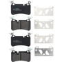 PRIME Low-Met Brake Pad Set for 2007-2013 Mercedes-Benz (SL65 AMG, CLS63 AMG, E63 AMG, SL55 AMG) P50113 - kit contents