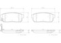 PRIME Ceramic Brake Pad Set for 2001-2011 INFINITI/Nissan/Mazda (G20, I35, Maxima, I30) P49035N - diagram