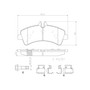 PRIME Ceramic Brake Pad Set for 2007-2018 Dodge/Mercedes-Benz (Sprinter 3500, Sprinter 3500XD) P50060N - diagram