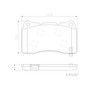 PRIME Ceramic Brake Pad Set for 2008-2024 Hyundai/Tesla/Buick (Genesis Coupe, Roadster, Regal, XTS) P59079N - diagram