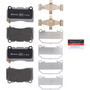 PRIME Ceramic Brake Pad Set for 2008-2024 Hyundai/Tesla/Buick (Genesis Coupe, Roadster, Regal, XTS) P59079N - kit contents