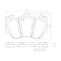 PRIME Ceramic Brake Pad Set for 2005-2015 Porsche/Audi (Cayenne, R8, RS5) P65016N - diagram