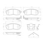 PRIME Ceramic Brake Pad Set for 1993-2019 Nissan/INFINITI/Suzuki (Altima, G20, Maxima, I30) P56021N - diagram