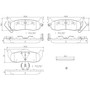 PRIME Ceramic Brake Pad Set for 2004-2015 Nissan/INFINITI (TITAN, QX56, Armada, Pathfinder Armada) P56074N - diagram
