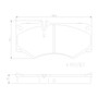 PRIME Ceramic Brake Pad Set for 2002-2018 Mercedes-Benz (G500, G55 AMG, G550) P50134N - diagram