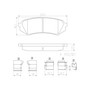 PRIME Ceramic Brake Pad Set for 1998-2007 Lexus/Toyota (LX470, Land Cruiser) P83049N - diagram
