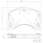 PRIME Ceramic Brake Pad Set for 2010-2022 Porsche/Volkswagen/Audi (Panamera, Cayenne, Touareg, Macan) P65021N - diagram