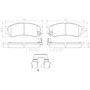 PRIME Ceramic Brake Pad Set for 1991-2002 Saturn (SC, SC1, SC2, SL) P73001N - diagram