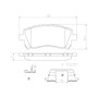 PRIME Ceramic Brake Pad Set for 1997-2002 Subaru (Forester, Impreza, Legacy, Outback) P78010N - diagram