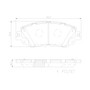 PRIME Ceramic Brake Pad Set for 2019-2025 Lexus/Toyota (UX200, UX250h, Camry, C-HR) P83172N - diagram